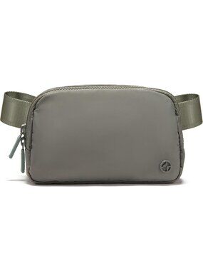 Women's Grey Water Repellent Waist Packs Crossbody Bags with Adjustable Strap